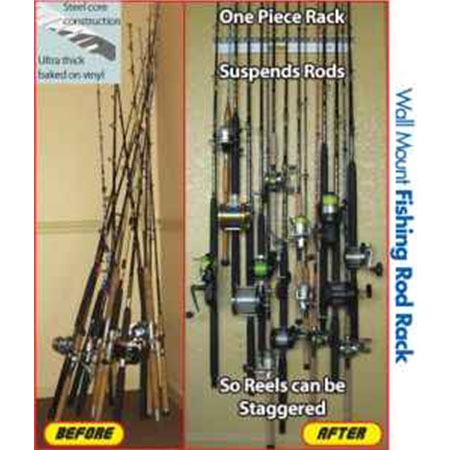 Piranha Original Overhead and Wall Mount Fishing Rod Rack, Holds 11 Rods, 3  Pack, 3 Piece - Kroger